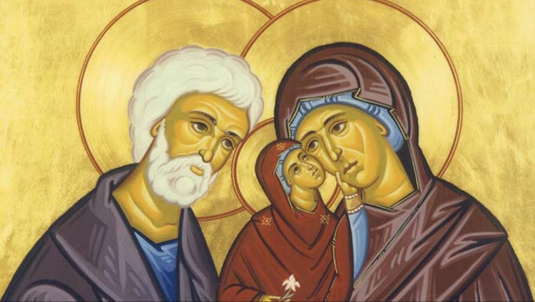 Scène de la nativité de la Vierge Marie
