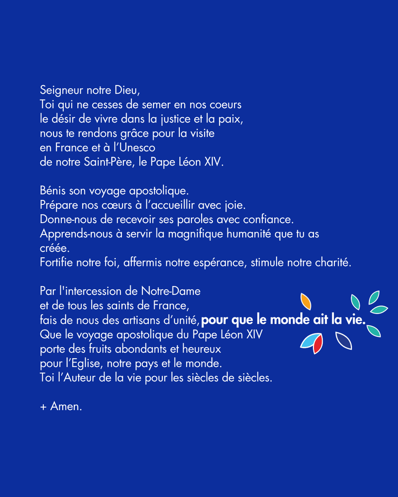 Prière pour le Pape Leon XIV France